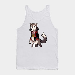 Cute Alpha Wolf Drawing Tank Top